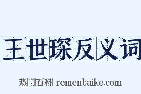 王世琛反义词是什么意思的图片